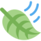 Leaf Fluttering in Wind emoji on Twitter
